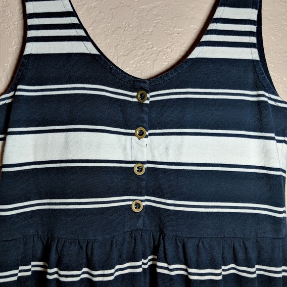 J. Crew navy/white striped back button dress - Picture 3 of 7